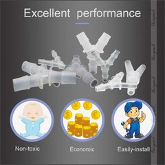 plastic 3/8″ Y shape 3 way barbed connector for air hose, water pipe pp polyp…