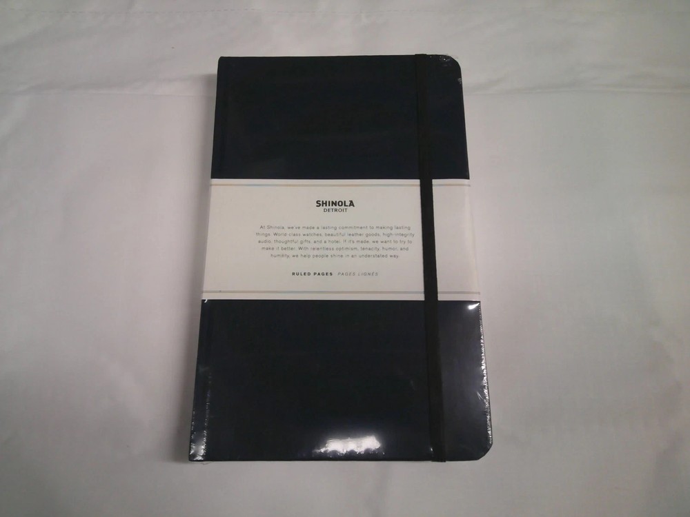 NEW Shinola Detroit Hard Lined Ruled Pages 5.25″ x 8.25″ 192 Pages Navy Journal