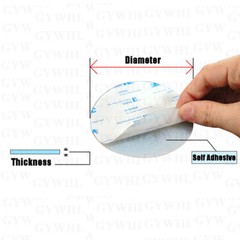 White Silicone Solid Discs Self Adhesive Round Pad Sealing Cushioning 5mm-150mm