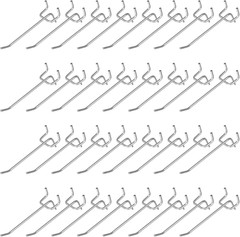 100 Pack 4 Inch Pegboard Hooks, Heavy Duty Metal Peg Board Accessories Fit 1/4″