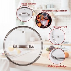 LC LICTOP 12 Inch Pot Lid, Universal Pot and Pan Cover Replacement – Dishwasher