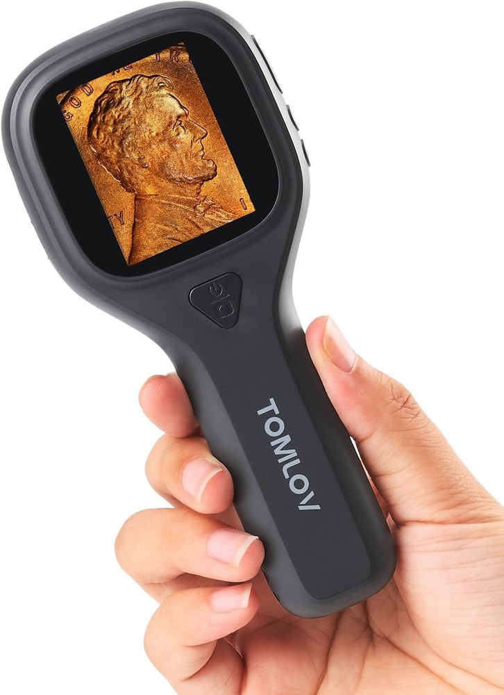 TOMLOV 20X Digital Microscope Coin Trichome Magnifier Jewelers Loupe Illuminated