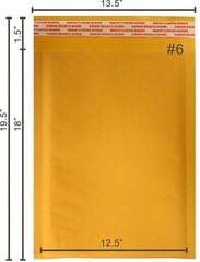 SuperPackage® 50 #6 12.5 X 18 Kraft Bubble Mailers Padded Envelopes