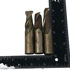 Lot of 3 End Mills 2 Flutes Hanita and Generic 3/4″ Diameter