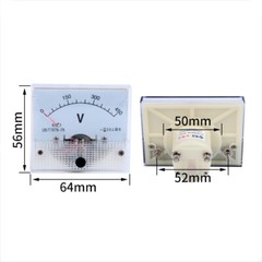 Measure DC Volt Current Voltmeter Amperemeter Analog Panel Meter Various Values