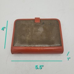 Vintage Filofax Pocket Chester Burnt Orange Leather 4 Ring Pocket Organizer 1993