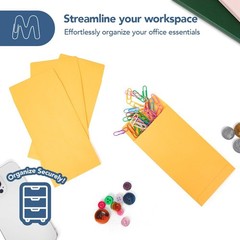 MOS 7 Gold Coin Envelopes 3.5 x 6.5 Inch 550 Pack — Self-Seal Yellow Money En…