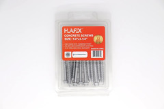 HLAFIX Anti-Rust Silver Ruspert Coating Concrete Screw 1/4”x3-1/4”, Hex Head
