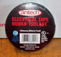 Cantech 330-01 3/4″ x 65ft UL Electrical Tape 72 Pack Set Lot Bulk