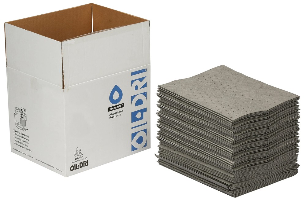 Oil-Dri L91003 15″ W x 19″ L Universal Light Weight Perforated Pad 200 Mats/Box