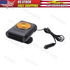1x New 200W 12V Car Heater Cooling Fan for Windshield Defrosting – Orange/Black