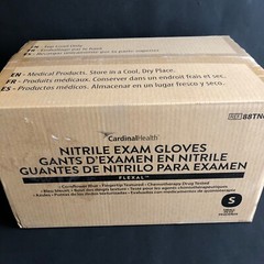 2000 Count Case – Cardinal Health Flexal Nitrile Exam Gloves S / M / L Exp 2026
