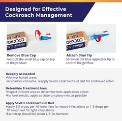 Roach Gel Bait Indoor and Outdoor: Cockroach Killer Repellents for German Coc…