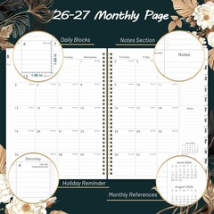 2026-2027 Planner – 9″ x 11″, Weekly & Monthly x black