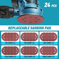 Zuyiyi 5 Inch Cordless Random Orbital Sander For Makita 18V Battery Not