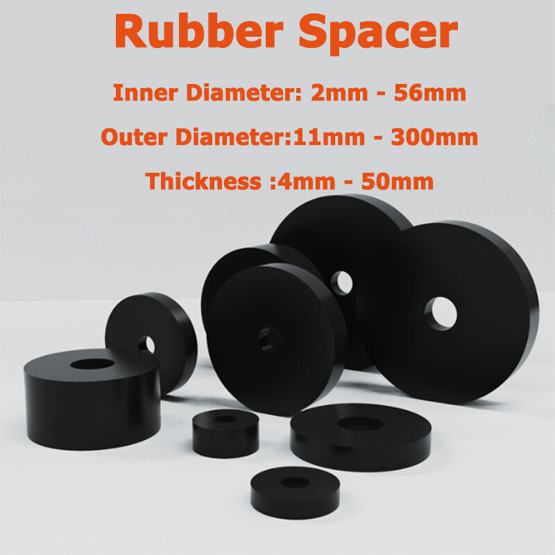 ID 2mm – 56mm Round Rubber Spacer Anti Vibration Isolation Pads Bushing Washer