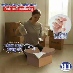 Off-White Packing Peanuts – Bulk Shipping Peanuts for Fragile Times (Approximate