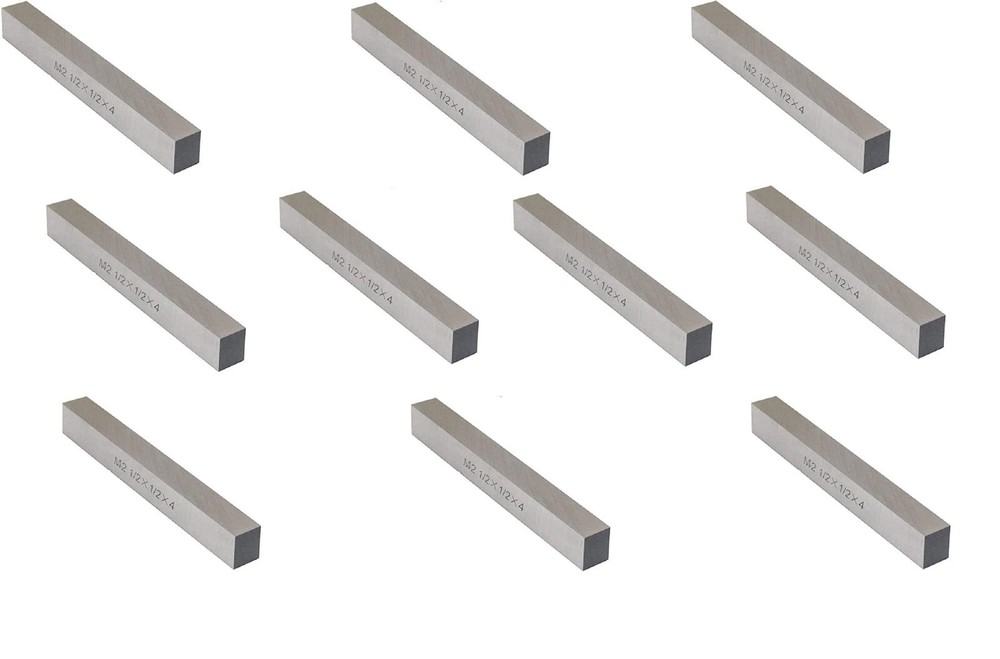 10 PCS 1/2″ X 1/2″ X 4″ M2 HSS TOOL BIT SQUARE LATHE FLY CUTTER MILL BLANK