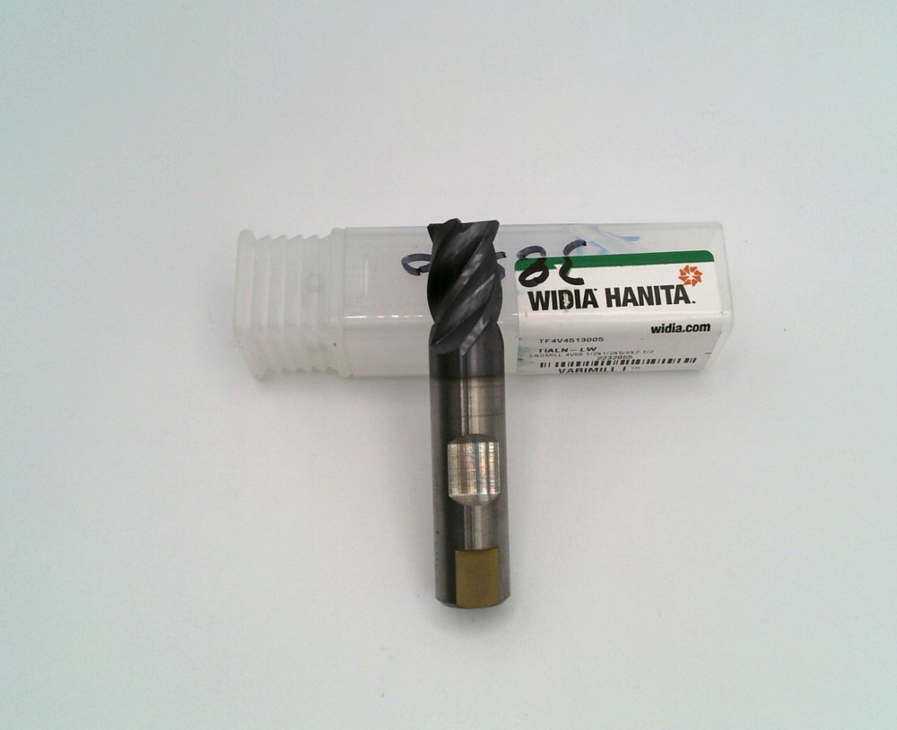 New Widia Hanita Varimill I 1/2″ (0.500″) 4FL TiAlN Carbide End Mill TF4V4513005