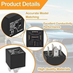 Automotive Relay (Pack of 4) – 12VDC 50AMP 5-Pin Relay Quic Number of Items: 4