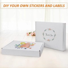 HORLIMER 13x10x2 inches Shipping Boxes Set of 25, White Corrugated Cardboard …