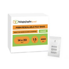 4000 Pcs 14″ x 20″ Resealable Suffocation Warning Bags – 1.5 Mil – Clear