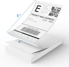 RONGTA 4X6 Thermal Labels, Fanfold Shipping Label Compatible with Thermal Printe