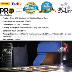 180?? Plasma Machine Torch 25ft 7.6m Fits Hypertherm Powermax 65 85 105 059477