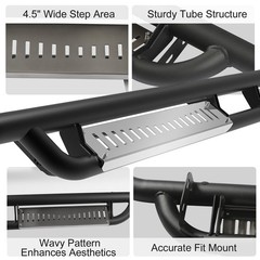 Running Boards for Ranger 2019-2025 Stainless Steel Paintable Non-Slip Steps