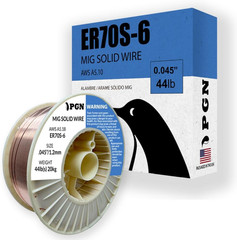 PGN Solid MIG Welding Wire – ER70S-6 .035 Inch, 44 Pound Spool – Mild Steel MIG
