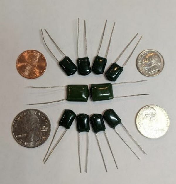 2 pcs – 100V Polyester Film Capacitors-‘Greenies’-(0.22nF to 470nF)- Mr Circuit