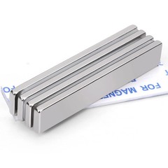 MIKEDE 4 Pack Rare Earth Strong Neodymium Bar Magnets, with Double-Sided Adhesiv