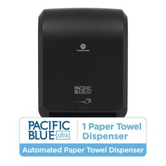 Touchless Paper Towel Dispenser High Capacity Automatic Wall Mount Black