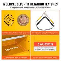 Flammable Safety Cabinet Liquid Storage 45 Gal 42.9×18.1×65.2 in Cabinet