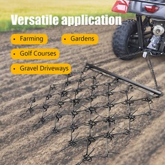 4FT X 4FT Heavy Duty Drag Harrow For ATV UTVs Leveling Grading Powder Coated