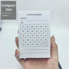 AidenYolo 31 Days Planner, 150 Pages Habit Tracker 4.72 x 3.15 inches, White