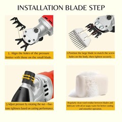 Sheep Shears 500W Professional 6 Speeds, Heavy Duty Sheep Clippers for Sheep,…