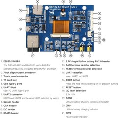 Advanced 7-Inch Touch Screen LCD Board – Supports Wi-Fi, Bluetooth & I2C Control