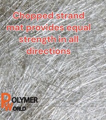 Polymer World Fiberglass .75x50x10 Yard Chopped Strand Mat for Boat, Automobiles