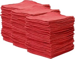 50 Pieces Red Shop Towels Large 15×15 Cleaning Rags, Fast Free Shipping, A Grade