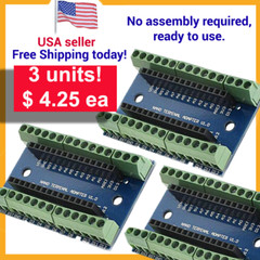 **3 units!** Screw Terminal Shield Breakout Expansion Board for Arduino Nano R3