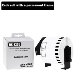 (62mm x 30.48m) Compatible Continuous Length Label for Brother QL-550 DK-2205