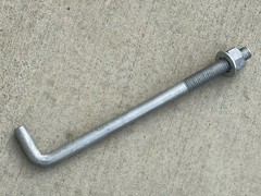 Sandbaggy 3/4″ x 10″ Threaded Concrete Anchor L-Bolts – Hot Dipped Galvanized