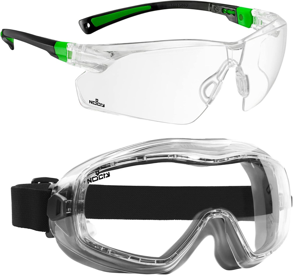 Nocry Safety Glasses with Clear anti Fog Scratch Resistant, UV Protection & Safe