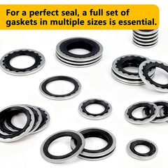 52 PCS AC Gasket Kit – R134A AC Seal Kit with Compressor Gaskets, A/C Line Seals