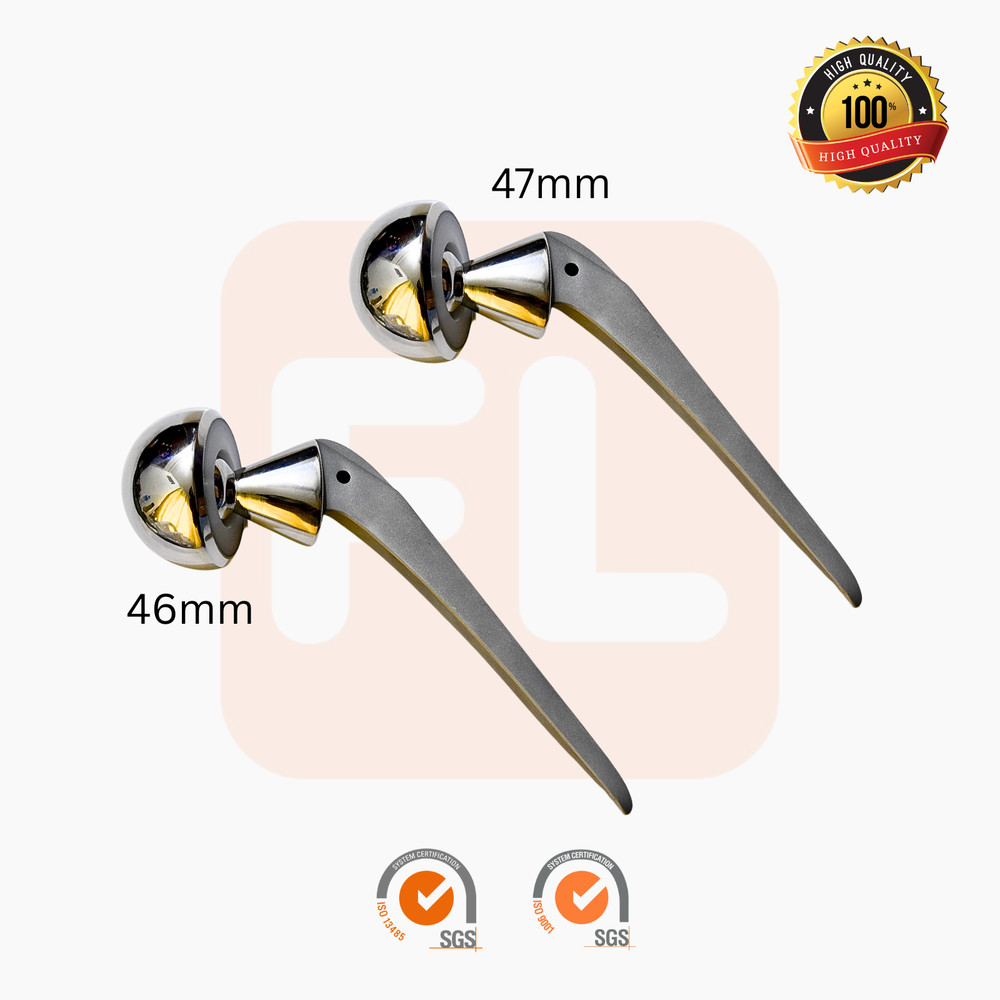 Bipolar Hip Prosthesis 2 Pcs 46-47mm Hemiarthroplasty Surgical Set 316-L Quality