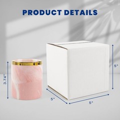 Golden State Art, 5x5x5 White shipping boxes 28 Pack, Small Corrugated Cardboard