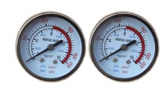 2 PCs Air Compressor Pressure Gauge 0-220 PSI 1/8 NPT Back Mount