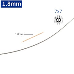304/A2 Stainless Steel Wire Rope Cable Dia 0.3mm 0.4mm 0.45mm 0.5mm 0.6mm 0.8mm