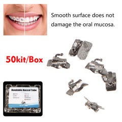 5o set/box Dental Orthodontic Bondable Buccal Tube Roth 022 1st molar CE&FDA